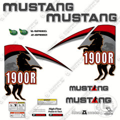 Fits Mustang 1900R Decal Kit Skid Steer
