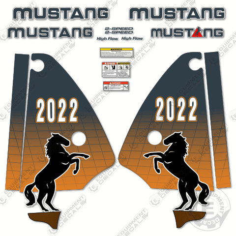 Fits Mustang 2022 Decal Kit Skid Steer