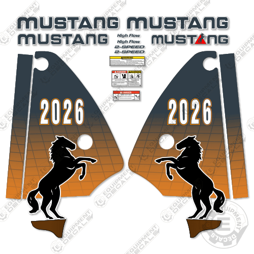 Fits Mustang 2026 Decal Kit Skid Steer