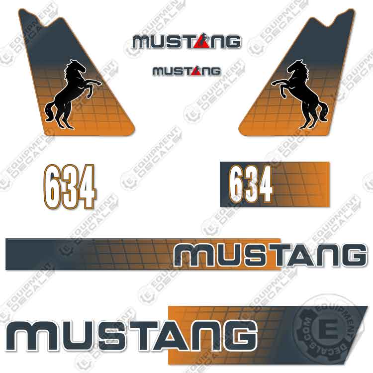 Fits Mustang 634 Decal Kit Telehandler