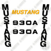 Image of Fits Mustang 930A Decal Kit Skid Steer Loader