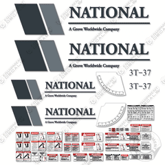 Fits National Crane 3T-37 Decal Kit