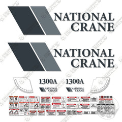 Fits National Crane 1300A Crane Truck Decal Kit