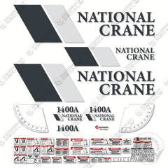 Fits National Crane 1400A Crane Truck Decal Kit