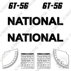 National Crane 6T-56 Decal Kit - Crane Truck