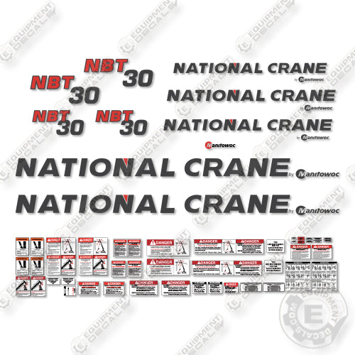 Fits National Crane NBT 30 Decal Kit