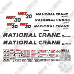 Fits National Crane NBT 30 Decal Kit