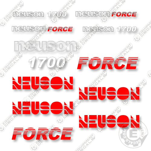Neuson 1700 Force Decal Kit Excavator -Aftermarket Kit