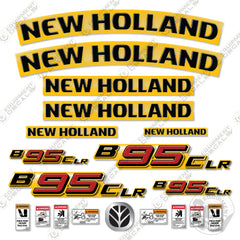 New Holland B95CLR Decal Kit Backhoe Loader-  Aftermarket Kit