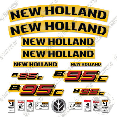 New Holland B95CTC Decal Kit Backhoe Loader-  Aftermarket Kit