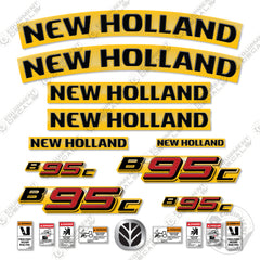 New Holland B95CTC Decal Kit Backhoe Loader-  Aftermarket Kit
