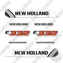 Fits New Holland C332 Decal Kit Compact Track Loader - Custom White Black Orange