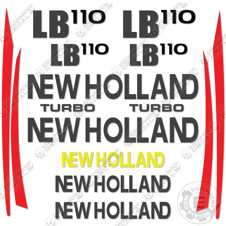 Fits New Holland LB 110 Decal Kit Backhoe Loader