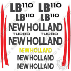 Fits New Holland LB 110 Decal Kit Backhoe Loader