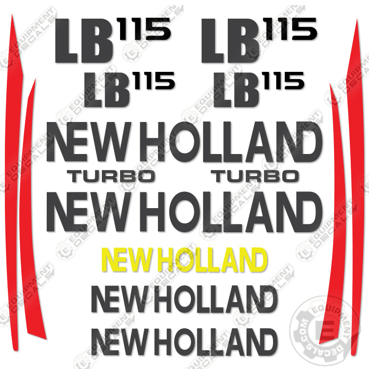 Fits New Holland LB 115 Decal Kit Backhoe Loader