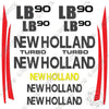 Image of Fits New Holland LB 90 Decal Kit Backhoe Loader