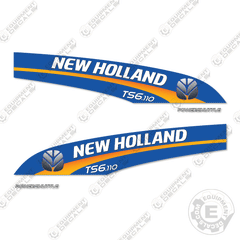 Fits New Holland TS6.110 Decal Kit Tractor - BLUE BACKGROUND