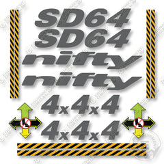 Nifty SD64 Decal Kit Articulating Boom Lift Aftermarket Kit
