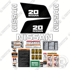 Fits Nissan 20 Decal Kit Forklift - CUSTOM