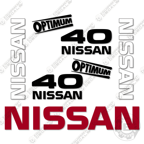 Fits Nissan 40 Optimum Decal Kit Forklift