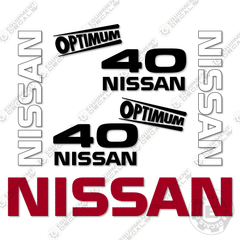 Fits Nissan 40 Optimum Decal Kit Forklift