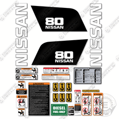 Fits Nissan 80 Decal Kit Forklift - F04D35HV