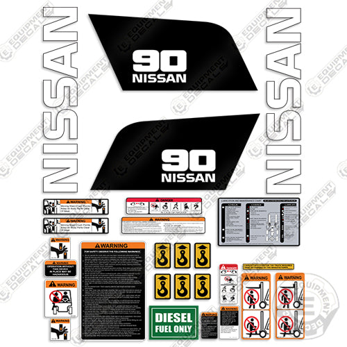 Fits Nissan 90 Decal Kit Forklift - F04D40H