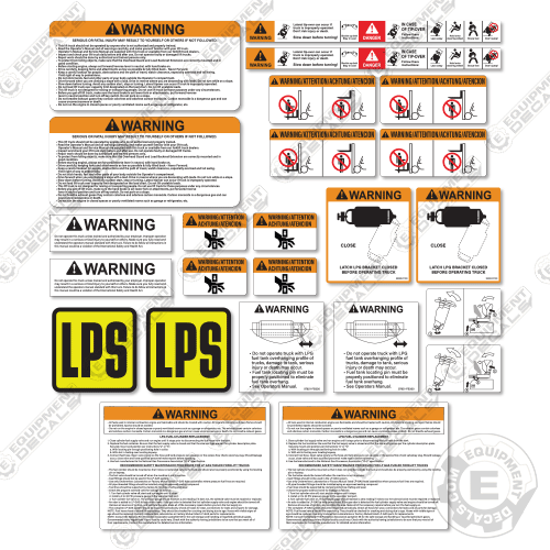 Warning Decals Telehandler Fits Nissan Warning Decals For Forklift – Equipment Decals