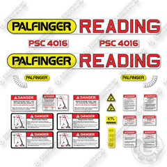 Palfinger PSC4016 Reading Decal Kit Crane- Aftermarket Kit