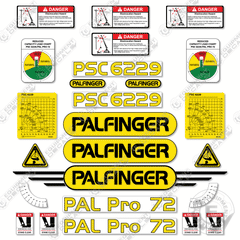 Fits Palfinger PSC 6229 Decal Kit Crane Truck