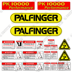 Fits Palfinger PK10000 Decal Kit Crane Truck
