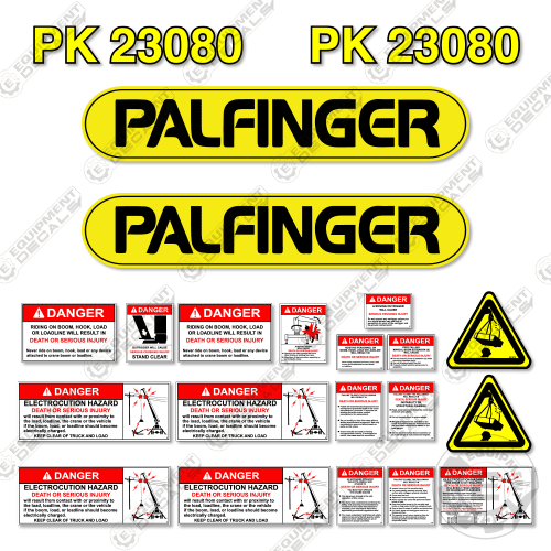 Fits Palfinger PK 23080 Decal Kit Crane Truck