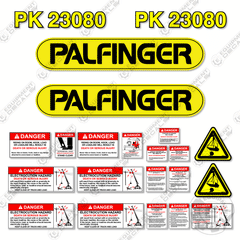 Fits Palfinger PK 23080 Decal Kit Crane Truck