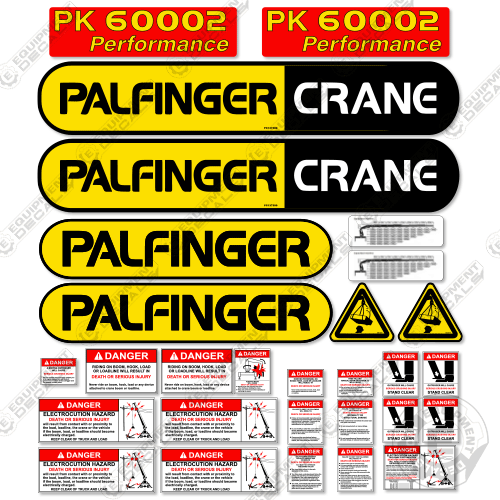 Fits Palfinger PK60002 Decal Kit Crane Truck