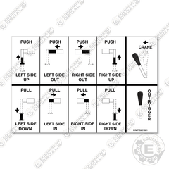 Fits AutoCrane HC12S Outrigger Control Decal - 772821021