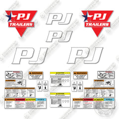 PJ Trailer Full Decal Kit Trailer - Aftermarket Kit