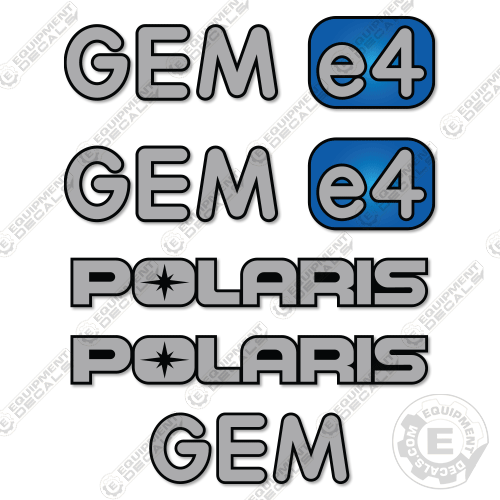 Fits Gem E4 Decal Kit Electric Vehicle