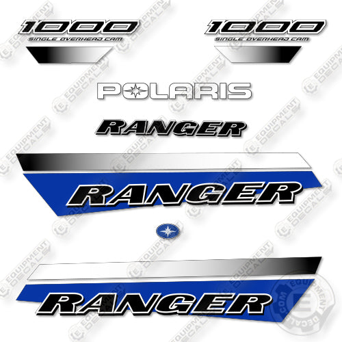 Fits Polaris Ranger 1000 Crew 2022 Single Overhead Cam Decal Kit Utility Vehicle- BLUE!