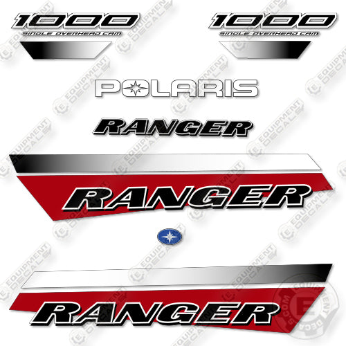 Fits Polaris Ranger 1000 Crew 2022 Single Overhead Cam Decal Kit Utility Vehicle- RED!