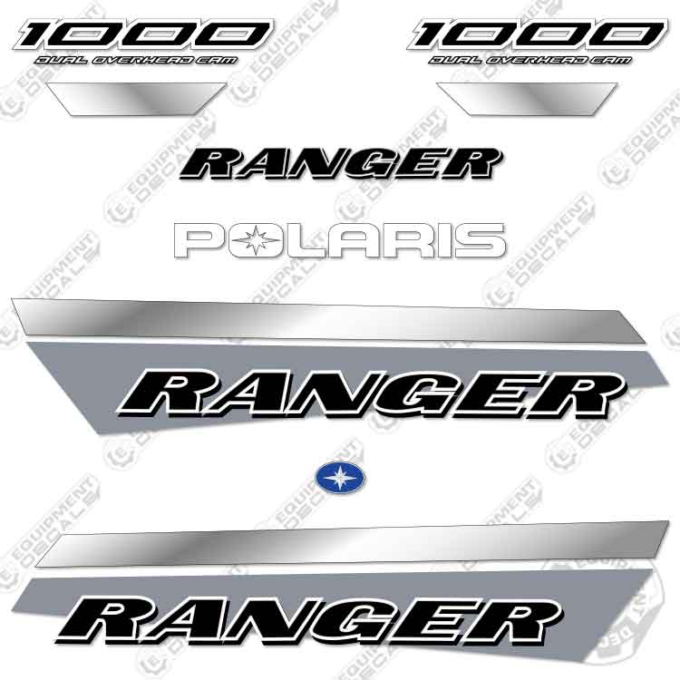 Fits Polaris Ranger 1000 Crew Decal Kit UTV - 2022 - Grey and Silver