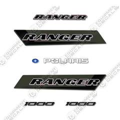 Fits Polaris Ranger 1000 Decal Kit UTV - Grey