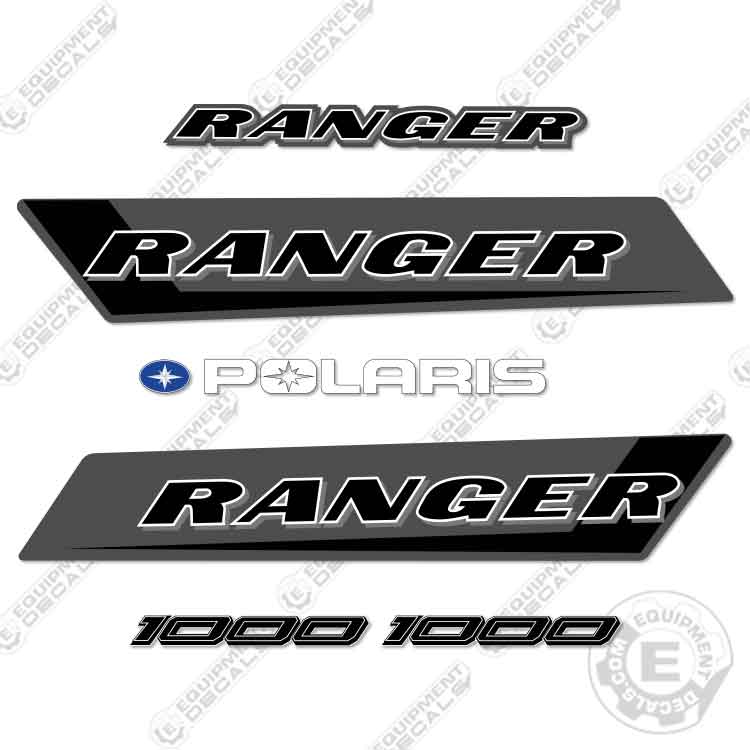 Fits Polaris Ranger 1000 Decal Kit UTV - Grey