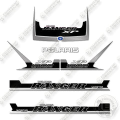 Polaris Ranger 1000 XP 2018 Decal Kit UTV -Silver & Black- Aftermarket Kit