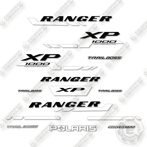 Polaris Ranger 1000 XP Trail Boss Decal Kit UTV -White- 2025 - Aftermarket Kit