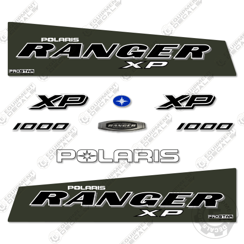 Fits Polaris Ranger 1000 XP Decal Kit UTV - Sage Green