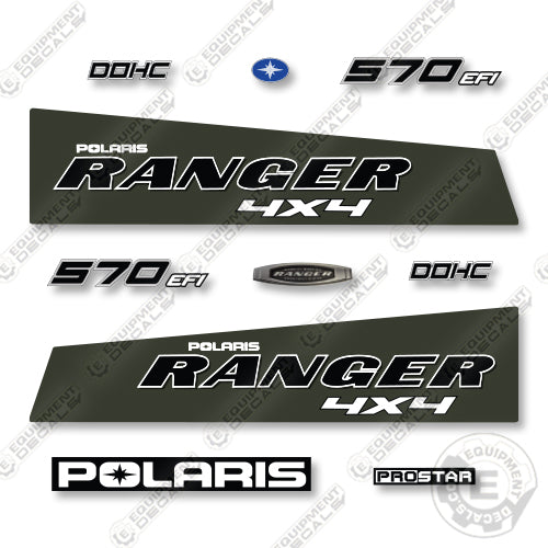 Polaris Ranger 570 EFI 4X4 2015-2018 Decal Kit Utility Vehicle - Green - Aftermarket Kit