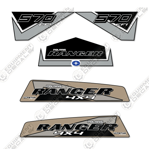 Fits Polaris Ranger 570 EFI Midsized Decal Kit Utility Vehicle - 2015-2021