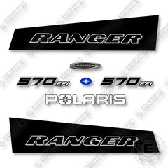 Polaris Ranger 570 EFI Decal Kit Utility Vehicle - Black - Aftermarket Kit