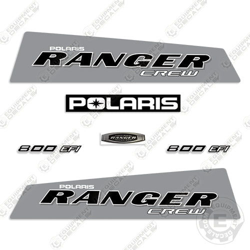 Fits Polaris Ranger 800 EFI Crew Decal Kit Utility Vehicle - GREY (2010)