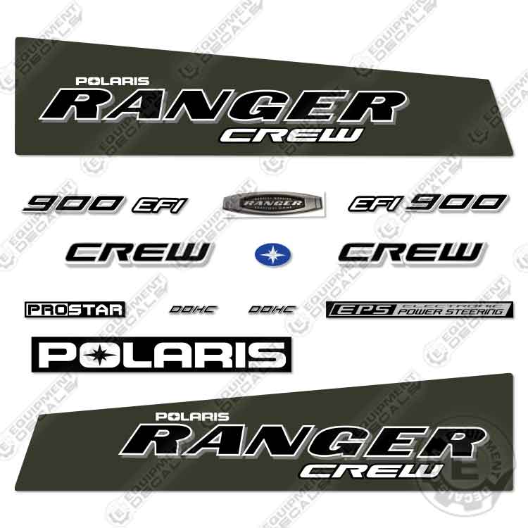 Fits Polaris Ranger 900 EFI Crew Decal Kit UTV - Sage Green